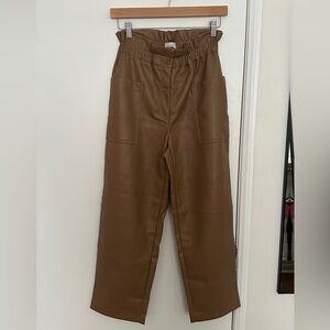 Aritzia Wilfred Vegan Leather Crop Pants